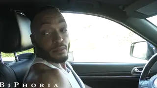 Bisexual Couple Picks Up Hitchhiker for MMF Threesome in Car