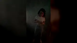 Busty Teen Takes Two Cocks in Club Bathroom Orgy