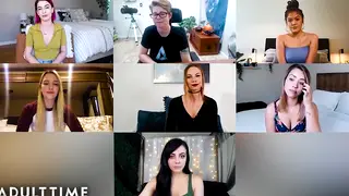 Blonde, Brunette and Redhead Reunite for Lesbian Toy Play