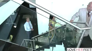 Brunette MILF Cheats With Realtor During Foot Worship