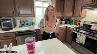 Blonde Mature Step-Aunt Teases Step-Nephew in POV Blowjob