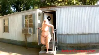 Blonde Mature Flashes Big Assets Outdoors Before Interracial Facial