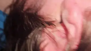Guy Gives a Deep Throat Blowjob Until He Gags