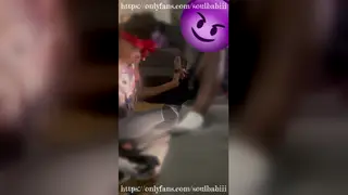 Ebony Girlfriend Drains Her Boyfriend With Slow Handjob and Blowjob