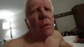 Silver-Haired Grandpa Swallows Third Load and Savors Every Drop