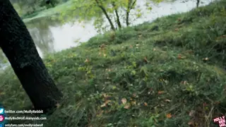 Redhead Gives a Blowjob Outdoors Then Takes It Doggystyle