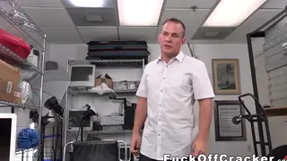 Tattooed Employee Takes BBC Bareback at Office Desk