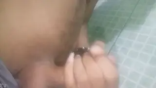 Solo Guy Strokes His Hard Cock Close Up