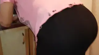 Stepmom Catches Stepdaughter Masturbating in Kitchen