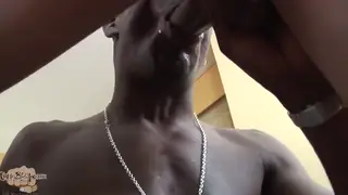Ebony Jock Takes BBC Deep in Blowjob and Rimming