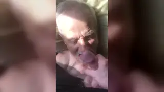 Silver Daddy Takes a Hot Facial from His Lover