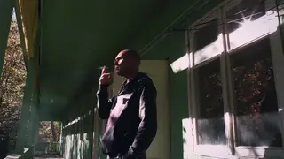 European MILF Sucks Guard Outdoors in POV