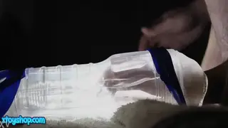 Solo Guy Backlights Fleshlight for Glowing Cumshot