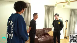 Japanese Muscle Trio Engage in Raw Bareback Threesome