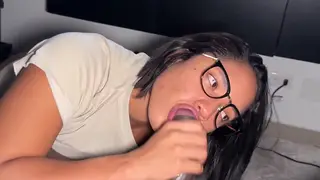 Latina Secretary Drains Her Boss's BBC at the Desk