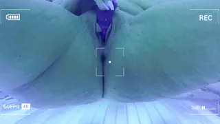 Blonde MILF Vibrates to Orgasm on Public Deck