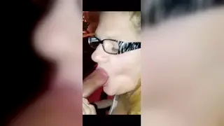 Office MILF Kneels for Younger Employee's First Blowjob