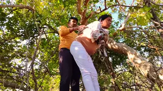 Newlywed Indian Couple Sneak Outdoor Passion in the Forest