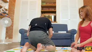 Redhead Teen Rims Boyfriend After Twister Game