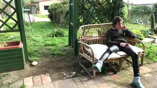 Slender Twink Works His Cock in a Solo Handjob