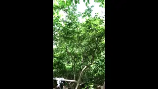 Guy Reaches Climax Outdoors on a Wheel Cover