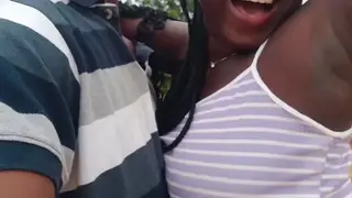 Ebony Couples Turn Holiday Drive into Wild Roadside Orgy