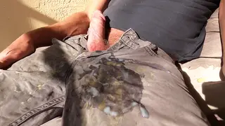 Grey Pants Compilation Mixes Cumshots and Pissing
