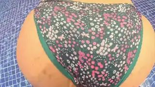 Curvy MILF Caught Masturbating in Pool Gets Hard Doggystyle Fuck