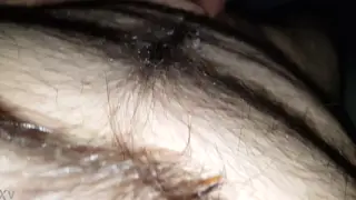 Hairy Bear Strokes Uncut Cock to Cumshot Finish