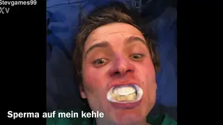 Webcam Stud Deepthroats Until Cum Hits His Throat