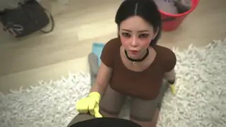 Japanese Stepsister Reveals Her Feet in Tight Leggings
