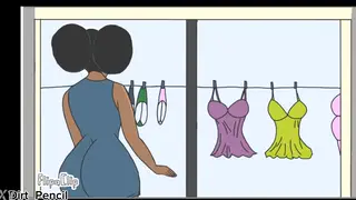 Step Cousin Teases in Lingerie While Hanging Laundry
