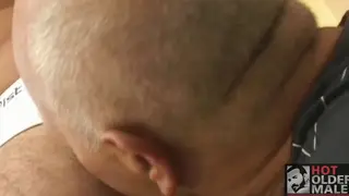 Mature Hairy Daddy Enjoys Rimming and Handjob