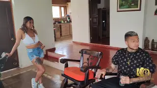 Tattooed Latina Spreads Outdoors Before Interracial Sex