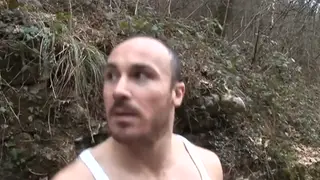 European MILF Takes Anal and Deepthroat Outdoors in Stockings