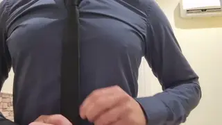 Elegant European Stud Strokes Hard Cock to Explosive Finish