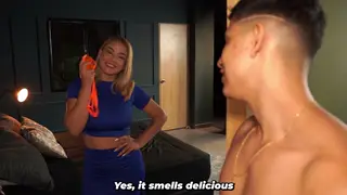 Stepmom Lures Stepson into Lingerie Blowjob at Club