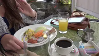 Petite Hairy Tourist Enjoys POV Creampie on Holiday