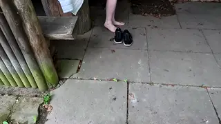 Busty Sub Miss Endures Outdoor Labia Torment