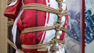 Asian Maid in Stockings Tied Up for First Bondage Session