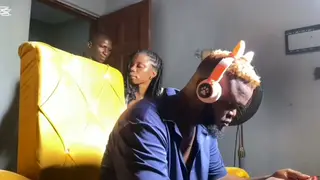 Ebony BBW Dominates Lover with Hot Wax and Riding