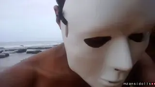 Ebony Tourist and Older Lover Fuck on Sandy Beach