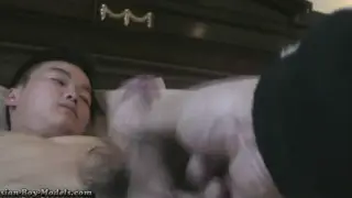 Bound Asian Twink Endures a Slow Handjob