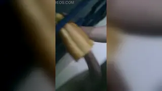 Solo Guy Strokes Outdoors in Public
