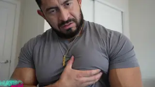 Latino Hunk Shows Off Bouncing Chest Muscles