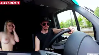 Blonde Escort Picked Up for a Quick Missionary Fuck in a Car