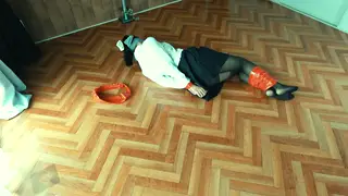 Asian Bound in Stockings Attempts Escape