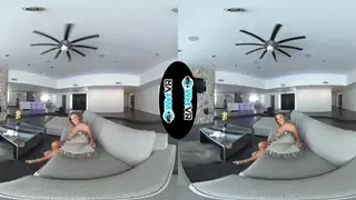 Busty Brunette Pays Rent With VR Blowjob And Sex