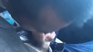 Twink Gives Blowjob in Car Ending With Cum In Mouth