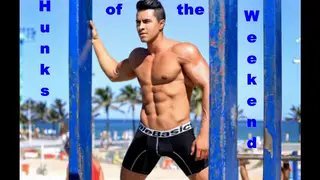 Muscular Men Embrace in Amateur Weekend Session